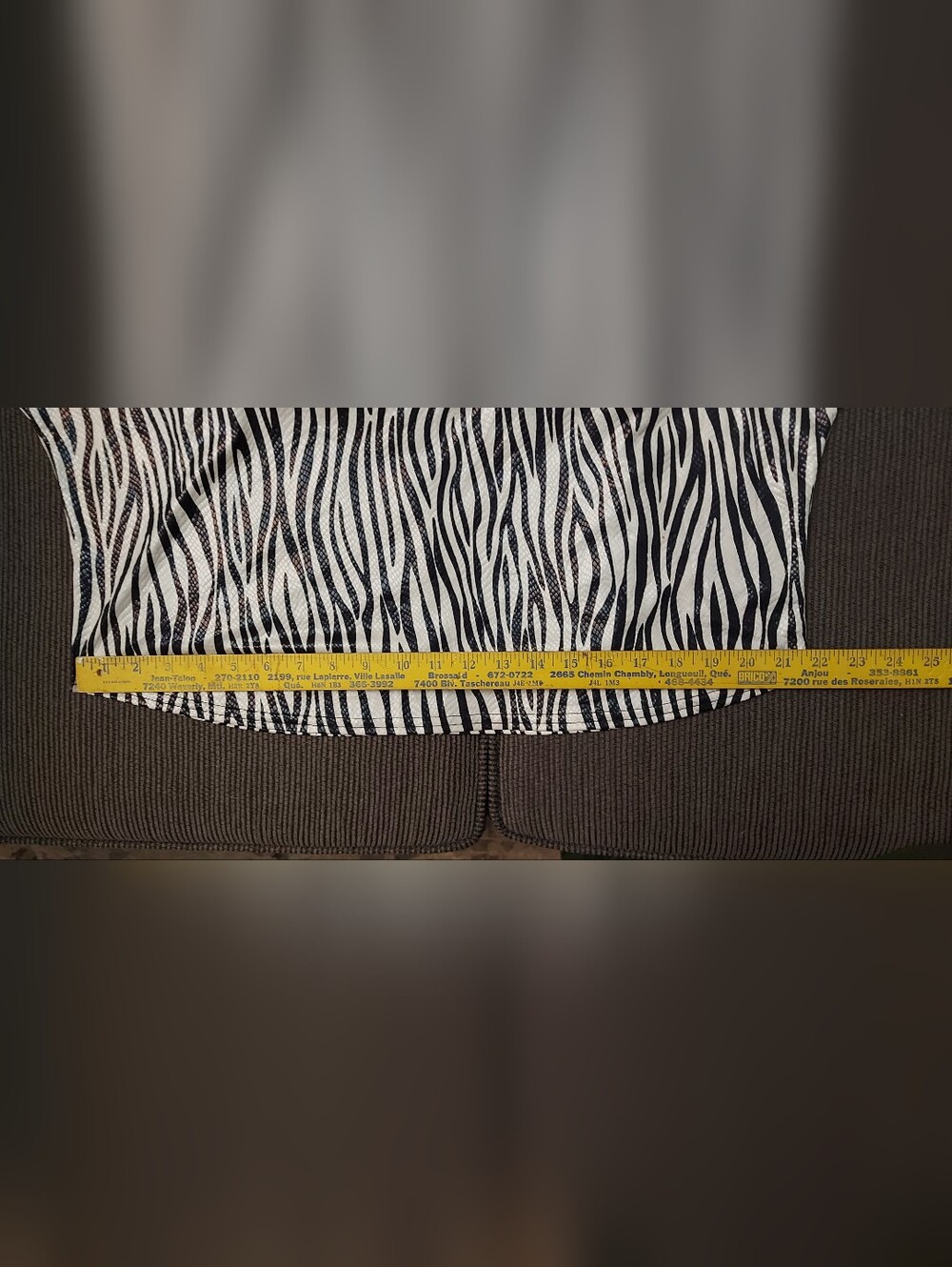 Axange Paris Zebra Print Cutout Keyhole Back Top TU - Picture 12 of 14